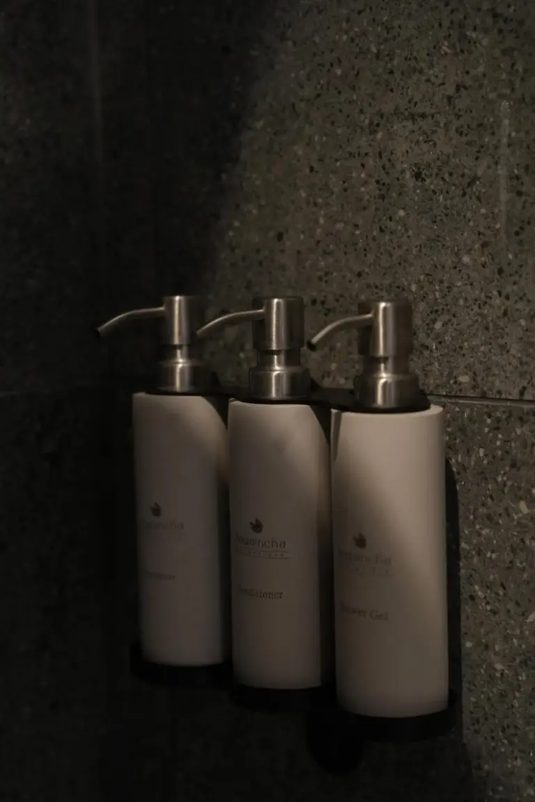 Shower amenities at Bagaincha Resort & Spa