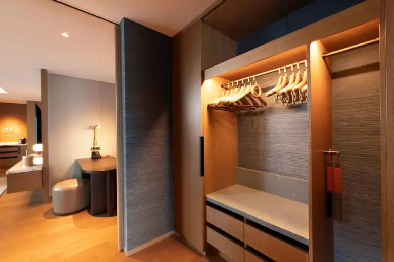 Wardrobe area in a Conrad Nagoya suite